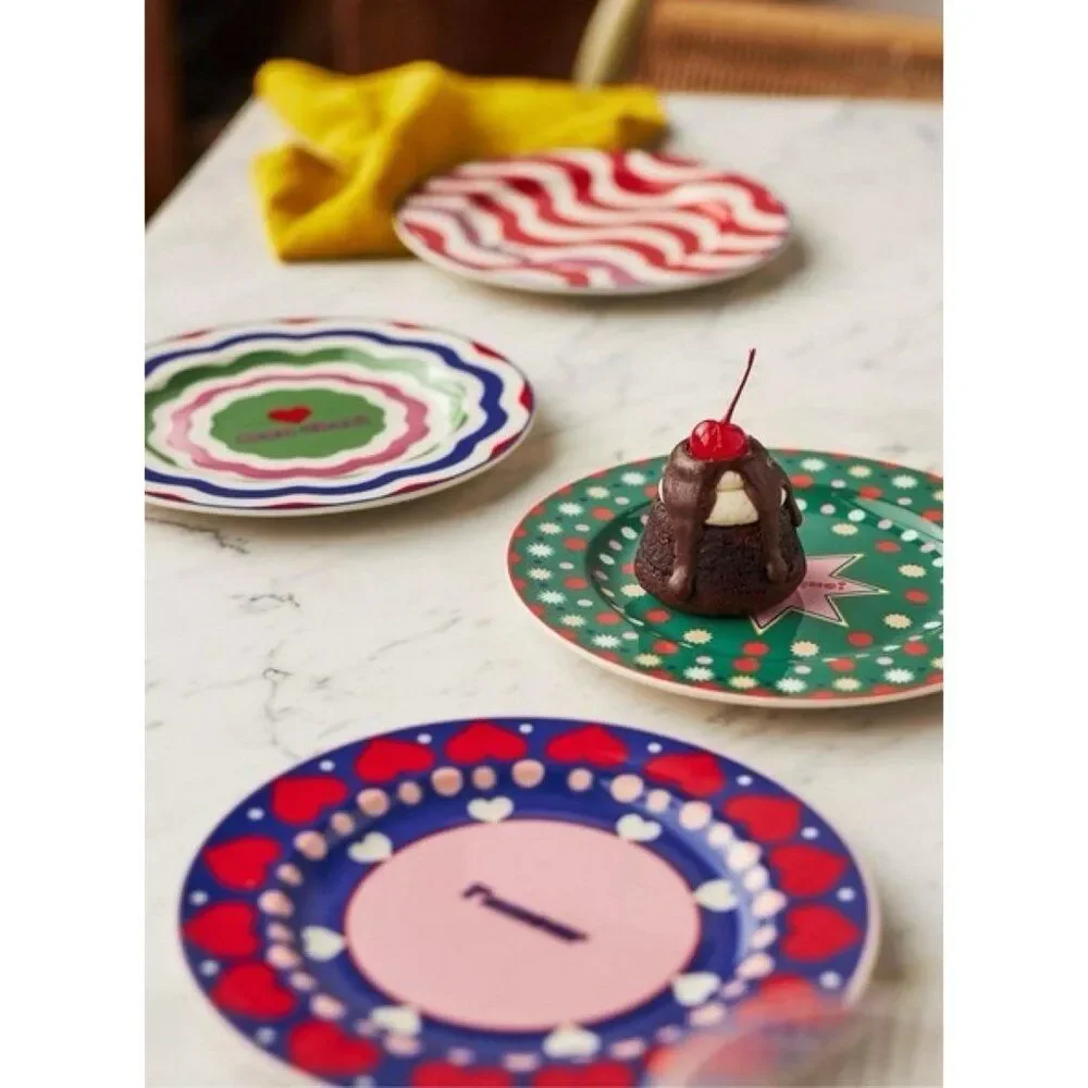 Anthropologie Dessert Canape Plate Set Of 4 By Maeve Gift Side Salad Plates NIB